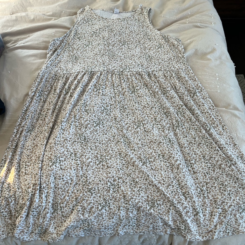 Leopard Print Neutral Dress